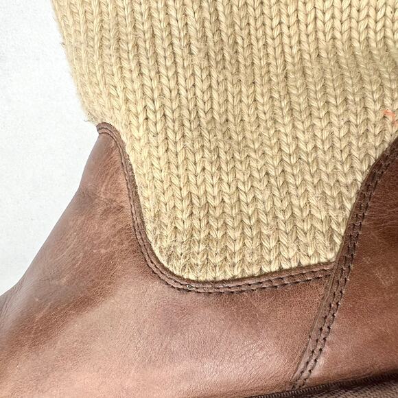 UGG Rosalie Knit/Leather Mid Calf Boots 7 - Picture 14 of 16